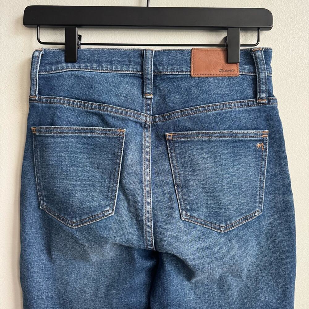 Madewell Cali Demi Boot Raw Hem Patchwork Jeans 26 - Picture 8 of 14